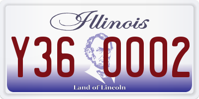 IL license plate Y360002