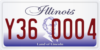 IL license plate Y360004