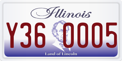 IL license plate Y360005