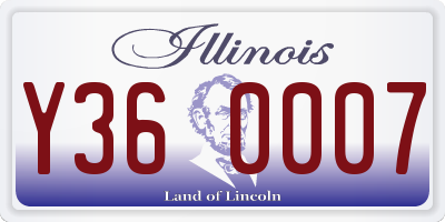 IL license plate Y360007