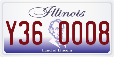 IL license plate Y360008
