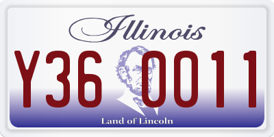 IL license plate Y360011