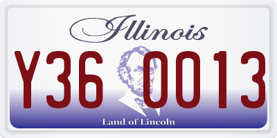 IL license plate Y360013