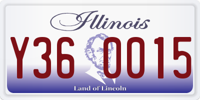 IL license plate Y360015