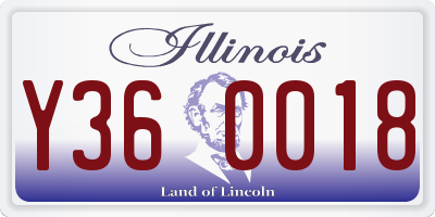 IL license plate Y360018