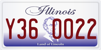 IL license plate Y360022