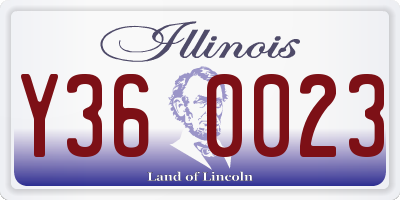 IL license plate Y360023