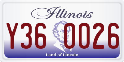 IL license plate Y360026