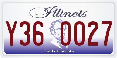 IL license plate Y360027