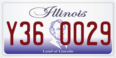IL license plate Y360029