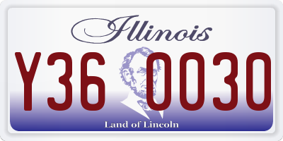 IL license plate Y360030