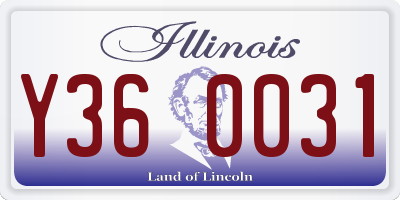 IL license plate Y360031