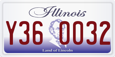 IL license plate Y360032