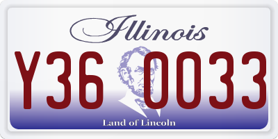 IL license plate Y360033