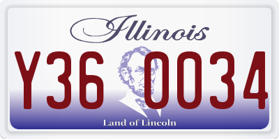 IL license plate Y360034