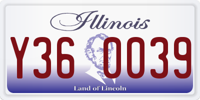 IL license plate Y360039