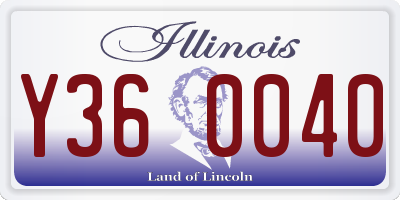 IL license plate Y360040