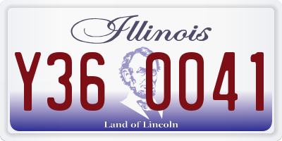 IL license plate Y360041
