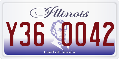 IL license plate Y360042