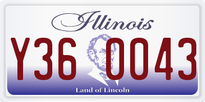 IL license plate Y360043
