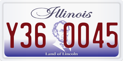IL license plate Y360045