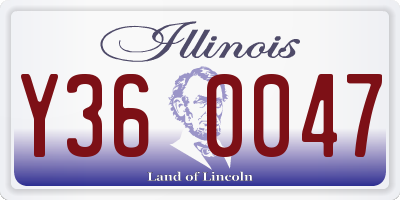 IL license plate Y360047