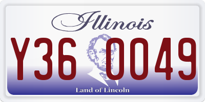 IL license plate Y360049