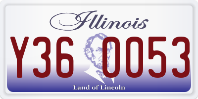 IL license plate Y360053