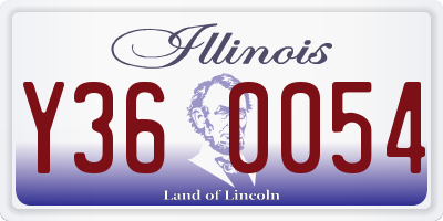IL license plate Y360054