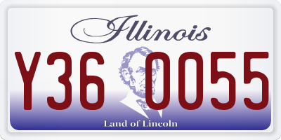 IL license plate Y360055