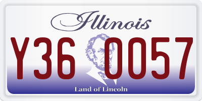 IL license plate Y360057