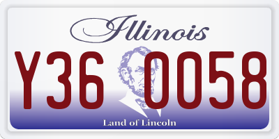 IL license plate Y360058