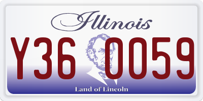 IL license plate Y360059