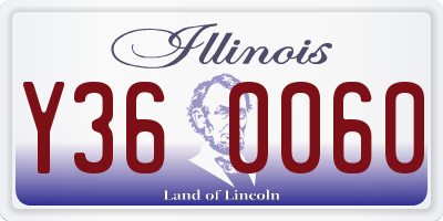 IL license plate Y360060