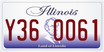 IL license plate Y360061