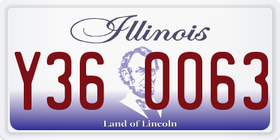 IL license plate Y360063
