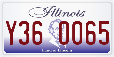 IL license plate Y360065