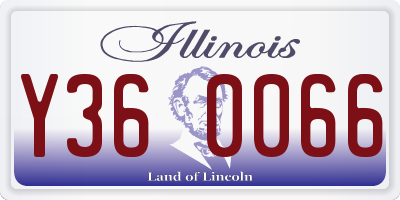 IL license plate Y360066