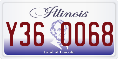IL license plate Y360068
