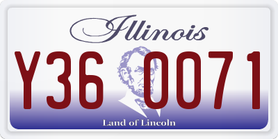 IL license plate Y360071