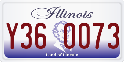 IL license plate Y360073