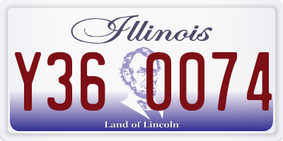 IL license plate Y360074