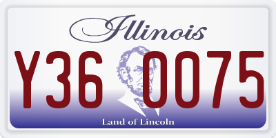 IL license plate Y360075