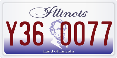 IL license plate Y360077