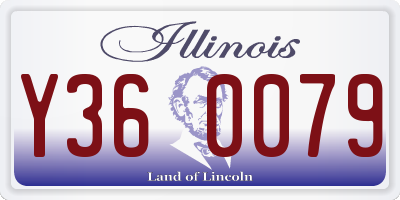 IL license plate Y360079