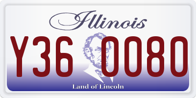 IL license plate Y360080