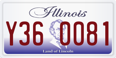 IL license plate Y360081