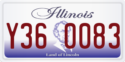 IL license plate Y360083