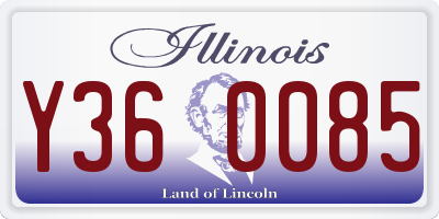 IL license plate Y360085