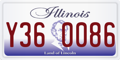 IL license plate Y360086